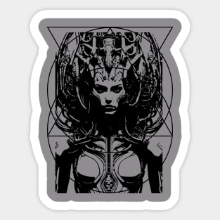 cyborg geometry Sticker